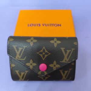 Cartera LV pequeña, interior rosa fucsia