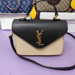 Bolsos YSL, negro /rafia