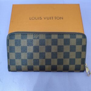 Cartera LV grande, cuadritos marrón