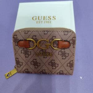 Cartera GS, tamaño pequeño, estampado marrón