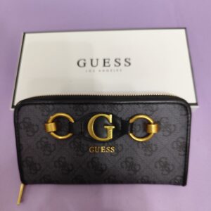 Cartera GS, tamaño grande, estampado negro