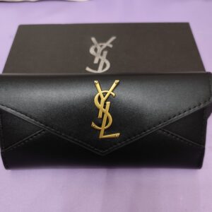 Billetera YSL, grande color negro