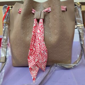 Bolsos CH, alta calidad, bombonera beige.