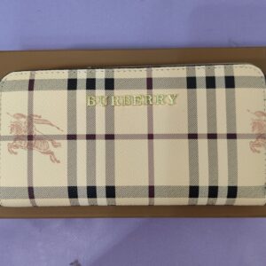 Cartera BUR, tamaño grande, estampado clásico.