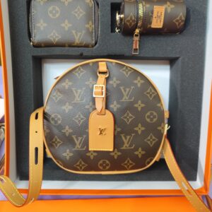 Bolsos LV, Boite alta calidad, marrón clásico. Incluye 3 piezas.