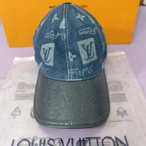 Gorra LV, calidad superior, vaquera con visera en piel.